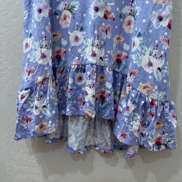 Posh Peanut Samantha Basic Ruffled Capsleeve Hi Low Dress - Picture 4 of 6